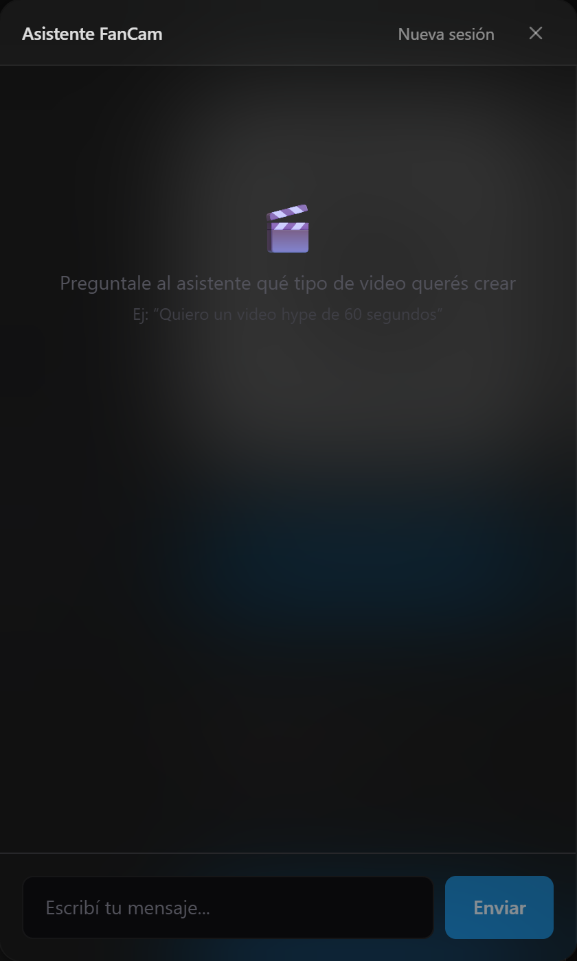 The editing assistant chat interface used by the client team. Client data blurred.